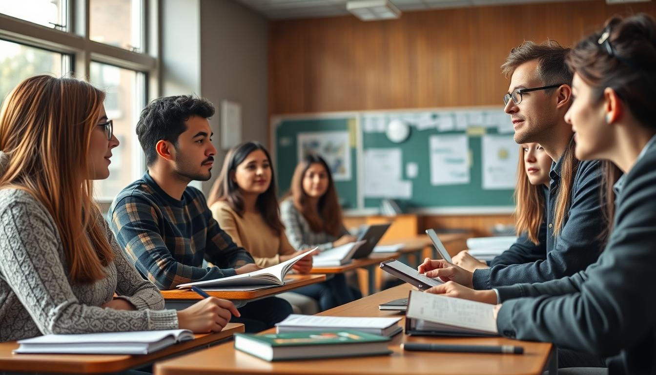 Structured study materials and learning resources on a desk