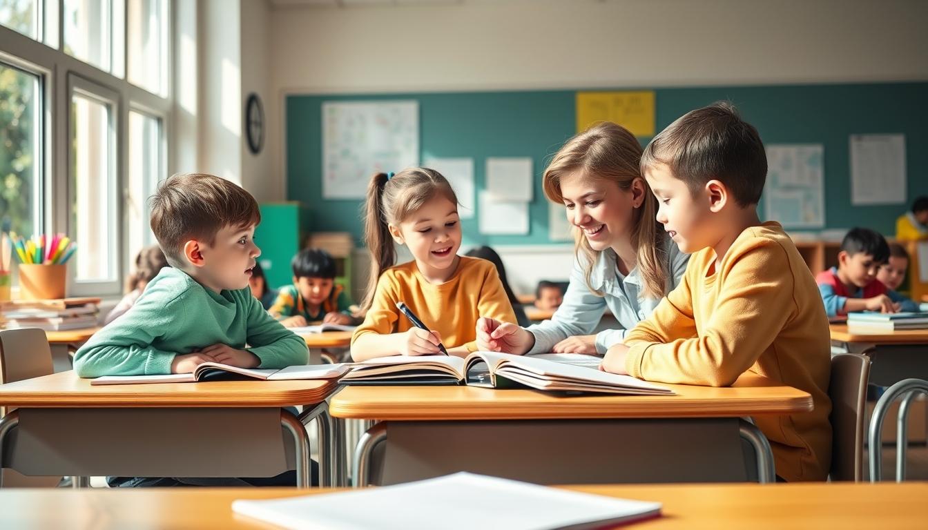 Student using learning strategies while studying