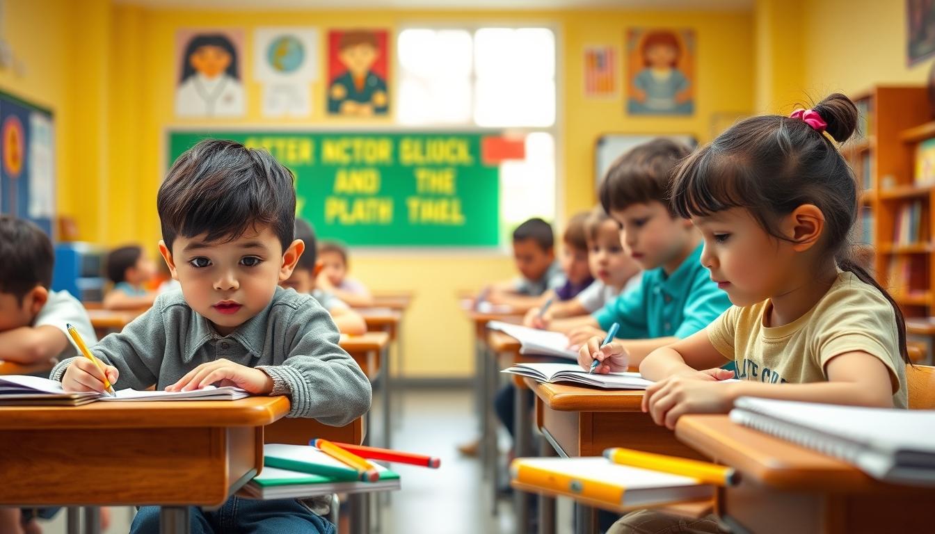 Student using a study guide to organize academic notes